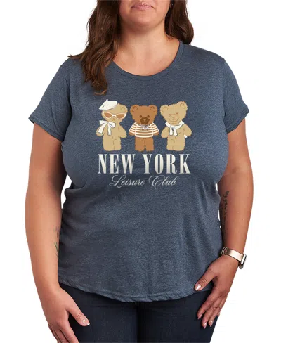 Hybrid Apparel Plus Size Teddy Bears Graphic T-shirt In Multi