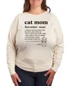Hybrid Apparel Plus Size The Aristocats Cat Mom Graphic Pullover T-shirt In Beige,khaki