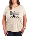 Hybrid Apparel Plus Size The Beatles Graphic Pullover T-shirt In Neutral