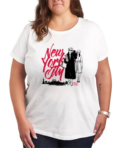 Hybrid Apparel Plus Size The Devil Wears Prada New York City Andy And Miranda Short-sleeve T-shirt In White