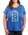 Hybrid Apparel Plus Size The Smurfs Group Graphic T-shirt