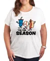 Hybrid Apparel Plus Size Tis The Season Graphic Crew Neck T-shirt