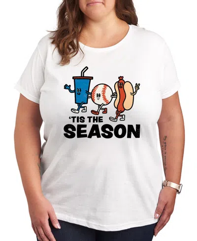 Hybrid Apparel Plus Size Tis The Season Graphic Crew Neck T-shirt
