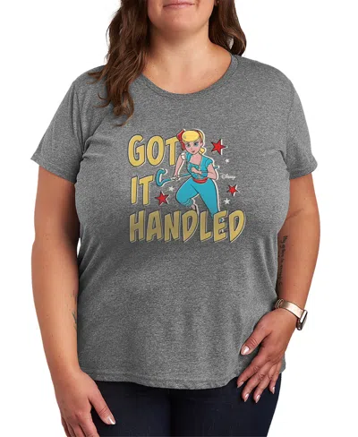 Hybrid Apparel Plus Size Toy Story 4 Got It Handled Short-sleeve Graphic T-shirt In Gray