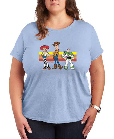 Hybrid Apparel Plus Size Toy Story 4 Jessie Woodie Buzz Short-sleeve Graphic T-shirt In Blue