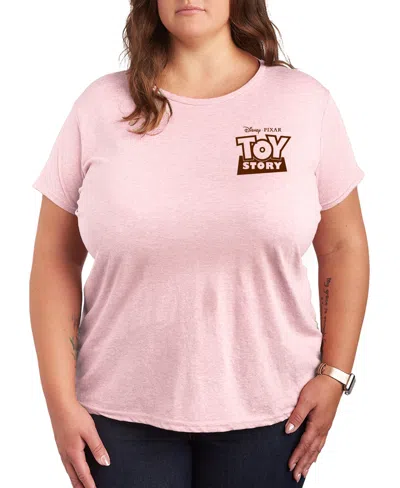 Hybrid Apparel Plus Size Toy Story 4 Sheriff Woody Show Short-sleeve Graphic T-shirt In Pink