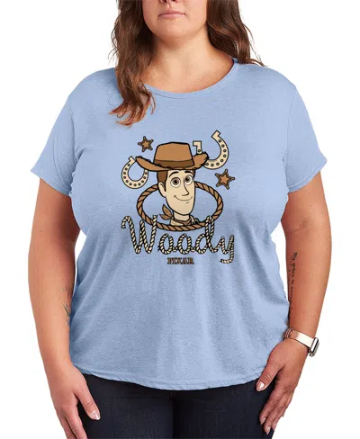 Hybrid Apparel Plus Size Toy Story 5 Cowboy Woody Short-sleeve Graphic T-shirt In Blue
