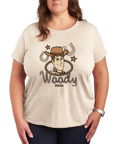 Hybrid Apparel Plus Size Toy Story 5 Cowboy Woody Short-sleeve Graphic T-shirt In Neutral