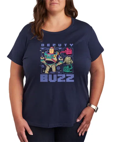 Hybrid Apparel Plus Size Toy Story 5 Deputy Buzz Short-sleeve Graphic T-shirt In Blue