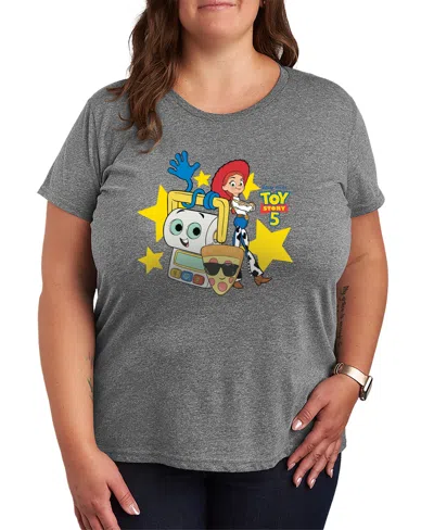 Hybrid Apparel Plus Size Toy Story 5 Graphic T-shirt In Gray