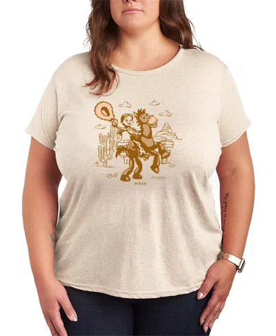 Hybrid Apparel Plus Size Toy Story 5 Jesse Bullseye Short-sleeve Graphic T-shirt In Neutral