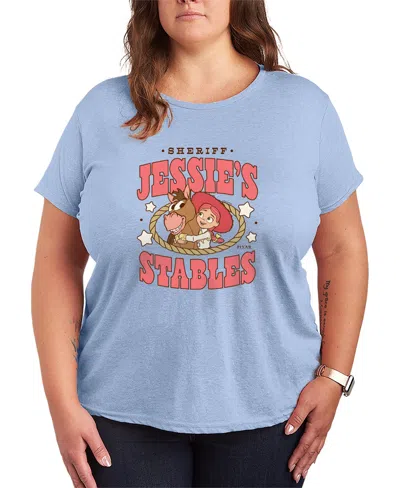 Hybrid Apparel Plus Size Toy Story 5 Sheriff Jessie Stables Short-sleeve Graphic T-shirt In Blue