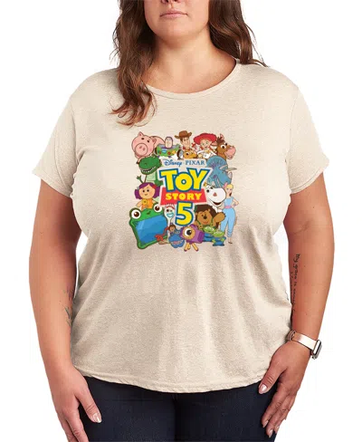 Hybrid Apparel Plus Size Toy Story 5 Woody And Friends Collage Short-sleeve Graphic T-shirt In Black