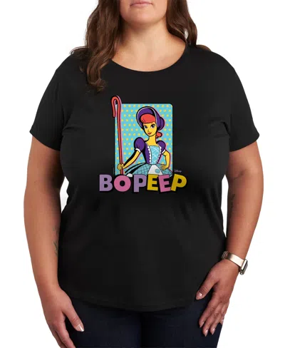 Hybrid Apparel Plus Size Toy Story Bo Peep Short-sleeve Graphic T-shirt In Black