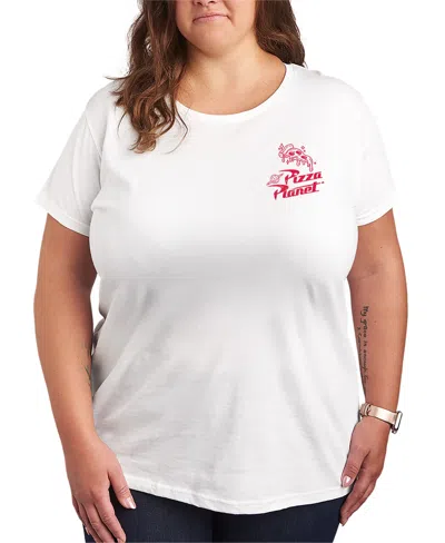 Hybrid Apparel Plus Size Toy Story Pizza Planet Short-sleeve Graphic T-shirt In White