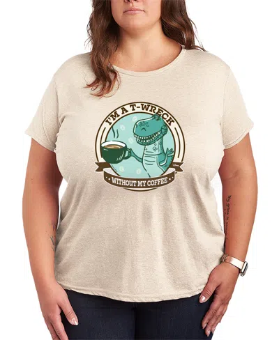 Hybrid Apparel Plus Size Toy Story Rex Roarsome Day Short-sleeve Graphic T-shirt In Neutral