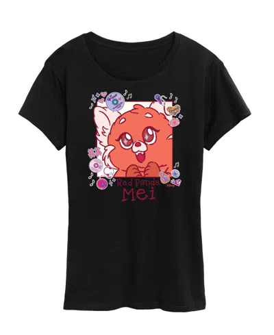Hybrid Apparel Plus Size Turning Red Mei Red Panda Graphic T-shirt In Black