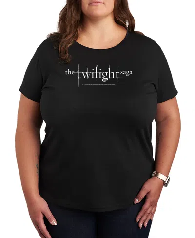 Hybrid Apparel Plus Size Twilight Saga Logo Graphic T-shirt In Black