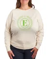 Hybrid Apparel Plus Size Wicked Elphaba E Graphic Pullover T-shirt In Neutral