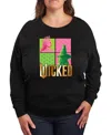 Hybrid Apparel Plus Size Wicked Elphaba Glinda Graphic Pullover T-shirt In Black