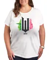 Hybrid Apparel Plus Size Wicked Elphaba Glinda Graphic Tee In White