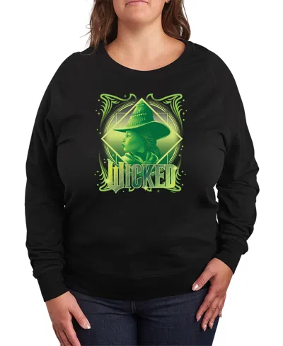 Hybrid Apparel Plus Size Wicked Elphaba Graphic Pullover T-shirt In Black