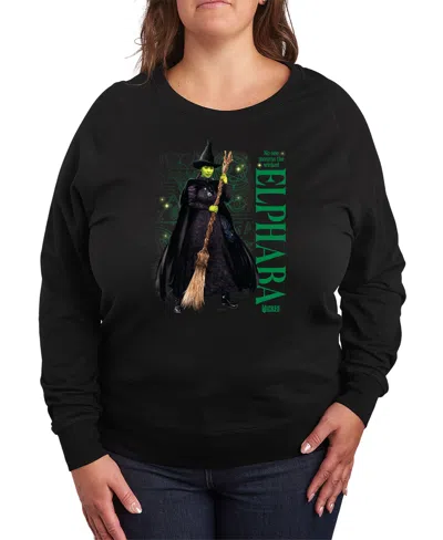 Hybrid Apparel Plus Size Wicked Elphaba Graphic Pullover T-shirt In Black