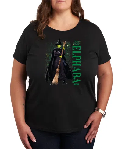Hybrid Apparel Plus Size Wicked Elphaba Graphic Tee In Black