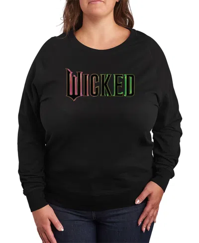 Hybrid Apparel Plus Size Wicked Theatrical Logo Graphic Pullover T-shirt In Black