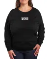Hybrid Apparel Plus Size Wicked White Logo Graphic Pullover T-shirt In Black
