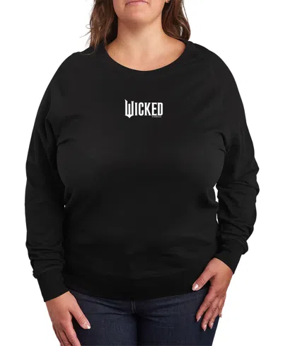 Hybrid Apparel Plus Size Wicked White Logo Graphic Pullover T-shirt In Black