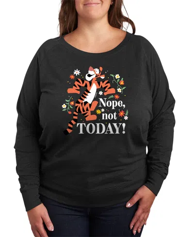 Hybrid Apparel Plus Size Winnie The Pooh Nope Not Today Graphic Pullover T-shirt In Black
