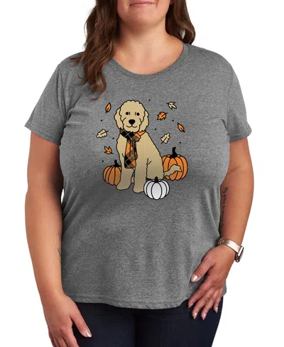 Hybrid Apparel Plus Sizegoldendoodle Women's Short Sleeve Graphic T-shirts In Gray