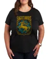 Hybrid Apparel Sagittarius Zodiac Plus Size Graphic T-shirt In Black