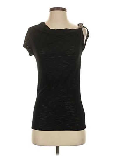 Pre-owned Hybrid Apparel Short Sleeve Top Black One Shoulder Neckline Tops