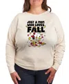 Hybrid Apparel Snoopy Mom Who Loves Fall Women's French Terry Long Sleeve Shirt In Multi