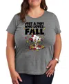 Hybrid Apparel Snoopy Mom Who Loves  Plus Sizewomen's Short Sleeve Graphic T-shirts In Gray