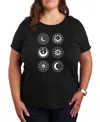 Hybrid Apparel Sun Moon Grid Plus Size Graphic Tee In Black