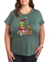 Hybrid Apparel The Grinch And Max Presents Women's Short Sleeve Graphic T-shirts In Green