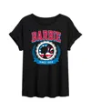 Hybrid Apparel Trendy Juniors Barbie Usa Graphic Oversized Tee In Black