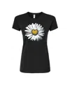 Hybrid Apparel Trendy Juniors Daisy Heart Graphic Tee In Black