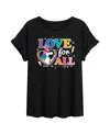 Hybrid Apparel Trendy Juniors Inside Out Pride Graphic Oversized Tee In Black