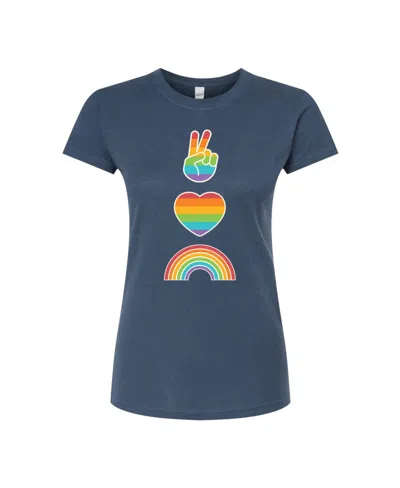 Hybrid Apparel Trendy Juniors Love Pride Graphic Tee In Blue