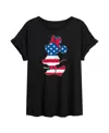 Hybrid Apparel Trendy Juniors Minnie Mouse Graphic Oversized Tee In Black