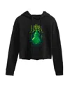 Hybrid Apparel Trendy Juniors Wicked Elphaba Graphic Cropped Hoodie In Black