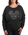 Hybrid Apparel Trendy Mickey Spiderweb Plus Size Graphic T-shirt In Grey