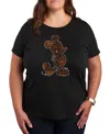 Hybrid Apparel Trendy Mouse Spiderweb Plus Size Graphic T-shirt In Black