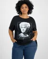 Hybrid Apparel Trendy Plus Size Cotton Etta James Graphic Tee In Black
