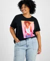 Hybrid Apparel Trendy Plus Size Cotton Whitney Houston Graphic Tee In Black