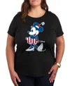 Hybrid Apparel Trendy Plus Size Disney Minnie Mouse Usa Graphic T-shirt In Black